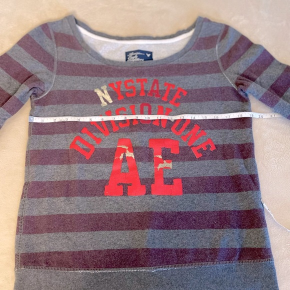 American Eagle Outfitters Stripes Logo Sweater - Size M - Picture 5 of 9